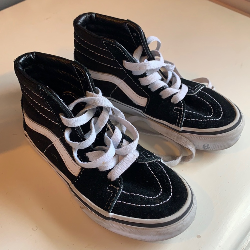 Vans kids black sk8-Hi size 12